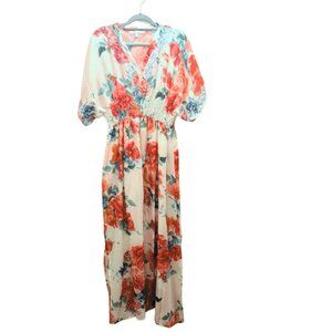 Women Love Kyla for Anthropology floral, embroidery maxi dress, sz XL
